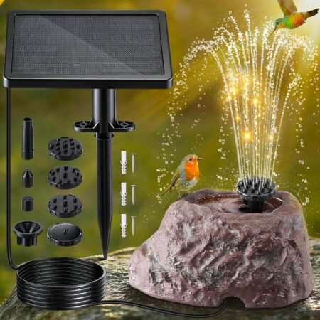 Solar-powered fountain